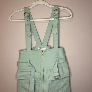 Teal overalls